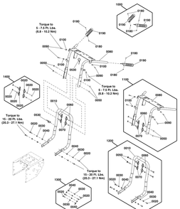 Handles Group Diagram and Parts List for 1696951-00-H1728E  Briggs and Stratton Snow Blower